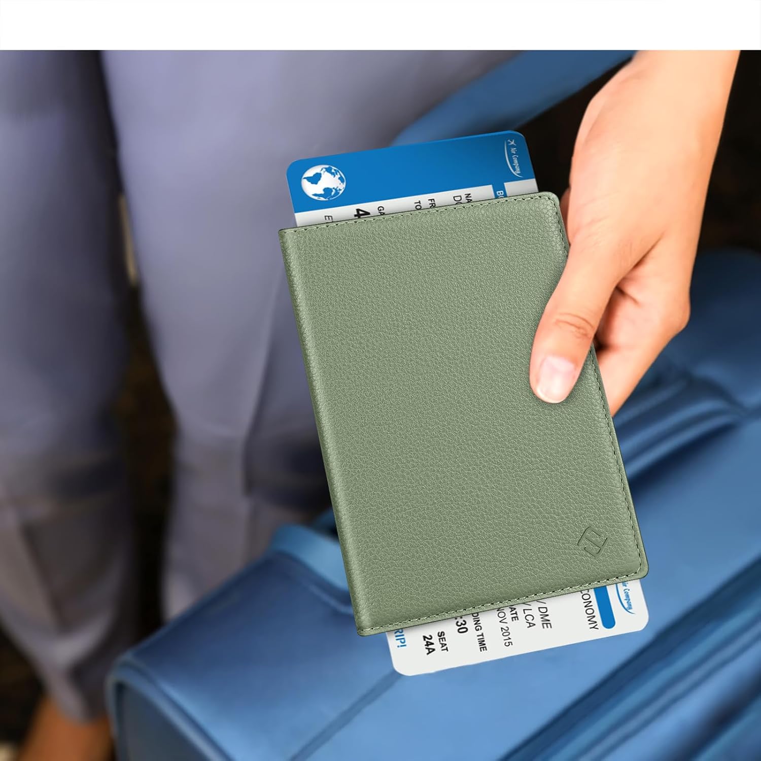 FINTIE Passport Holder, Slim Travel Wallet RFID Blocking Card Case Cover Passport Cover Protector Essentials with Credit Card Slots for Women/Men | Slim - Image 5