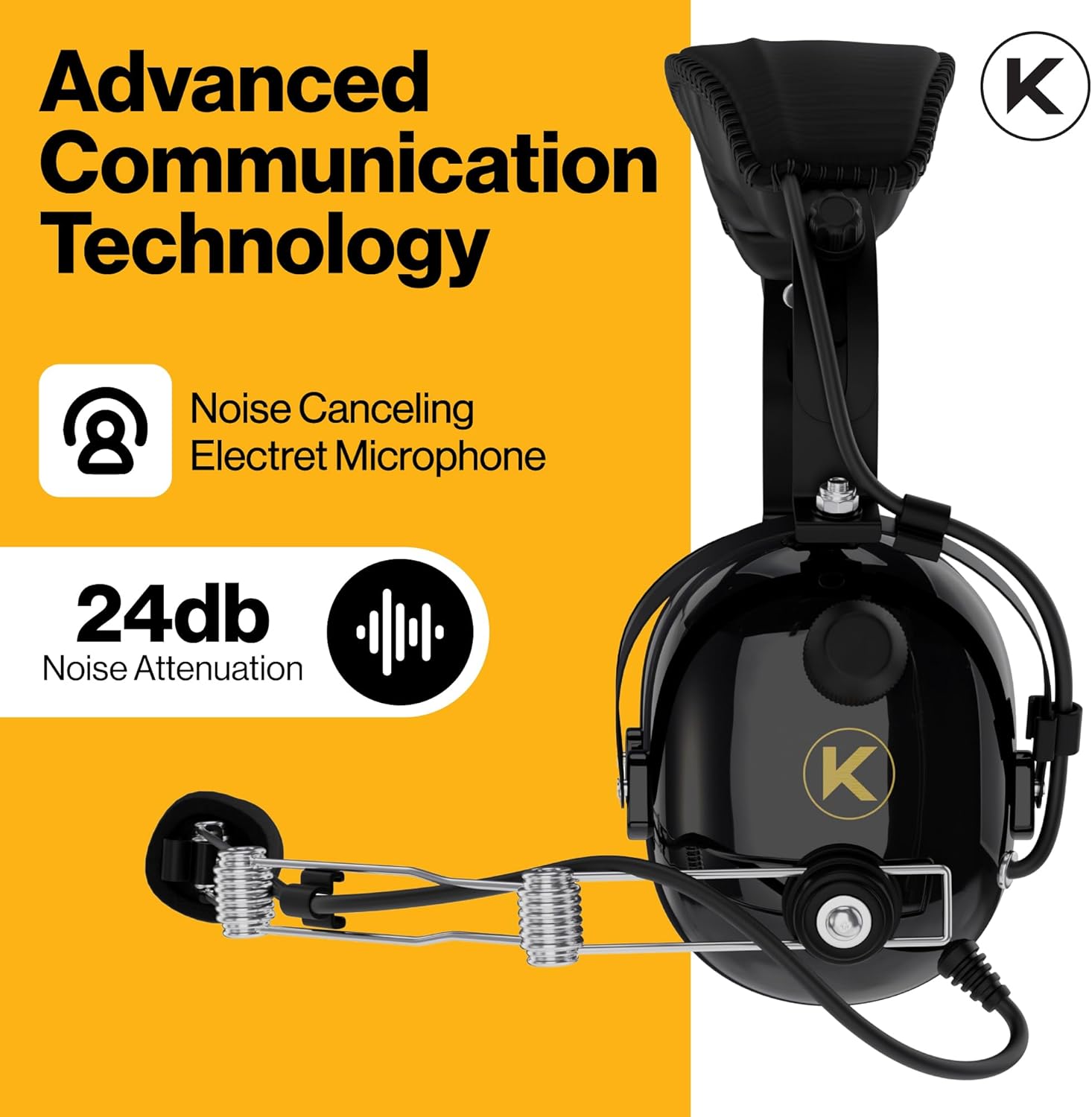 P1 Aviation Pilot Headset for Student Pilots Flight Schools Flight Instructors Features 24 db PNR Rating, Noise Canceling Microphone, Acoustic Foam Ear Cups, AUX Port Input with GA Dual Plugs - Image 2