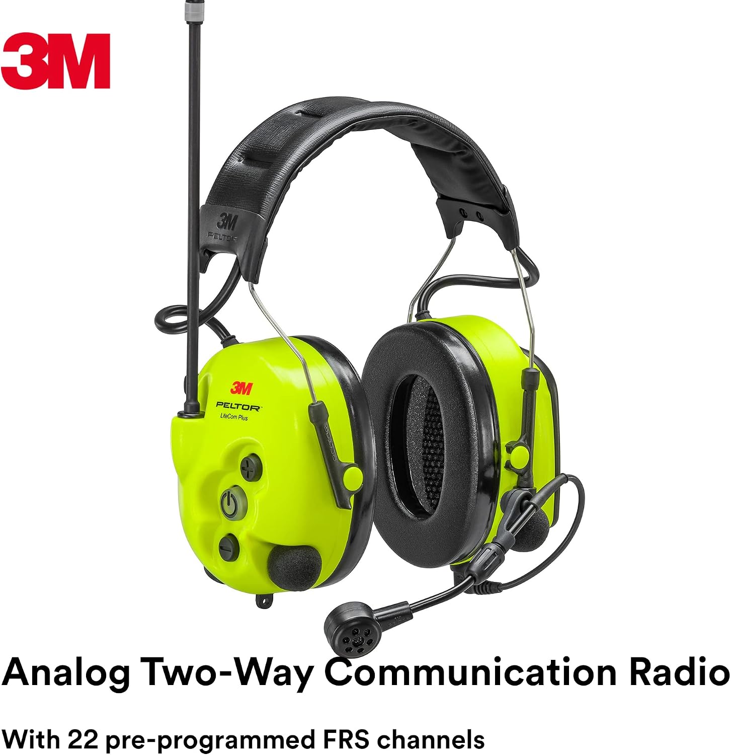 3M PELTOR LiteCom Plus Headset MT73H7A4610NA, Headband Style Hearing Protection, 2-Way Radio, Noise-Cancelling Speech Microphone, Hands-Free Protective Communication - Image 3