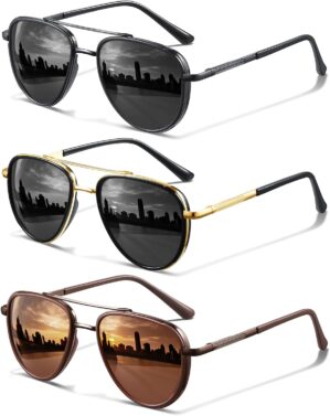 KUGUAOK Polarized Aviator Sunglasse...