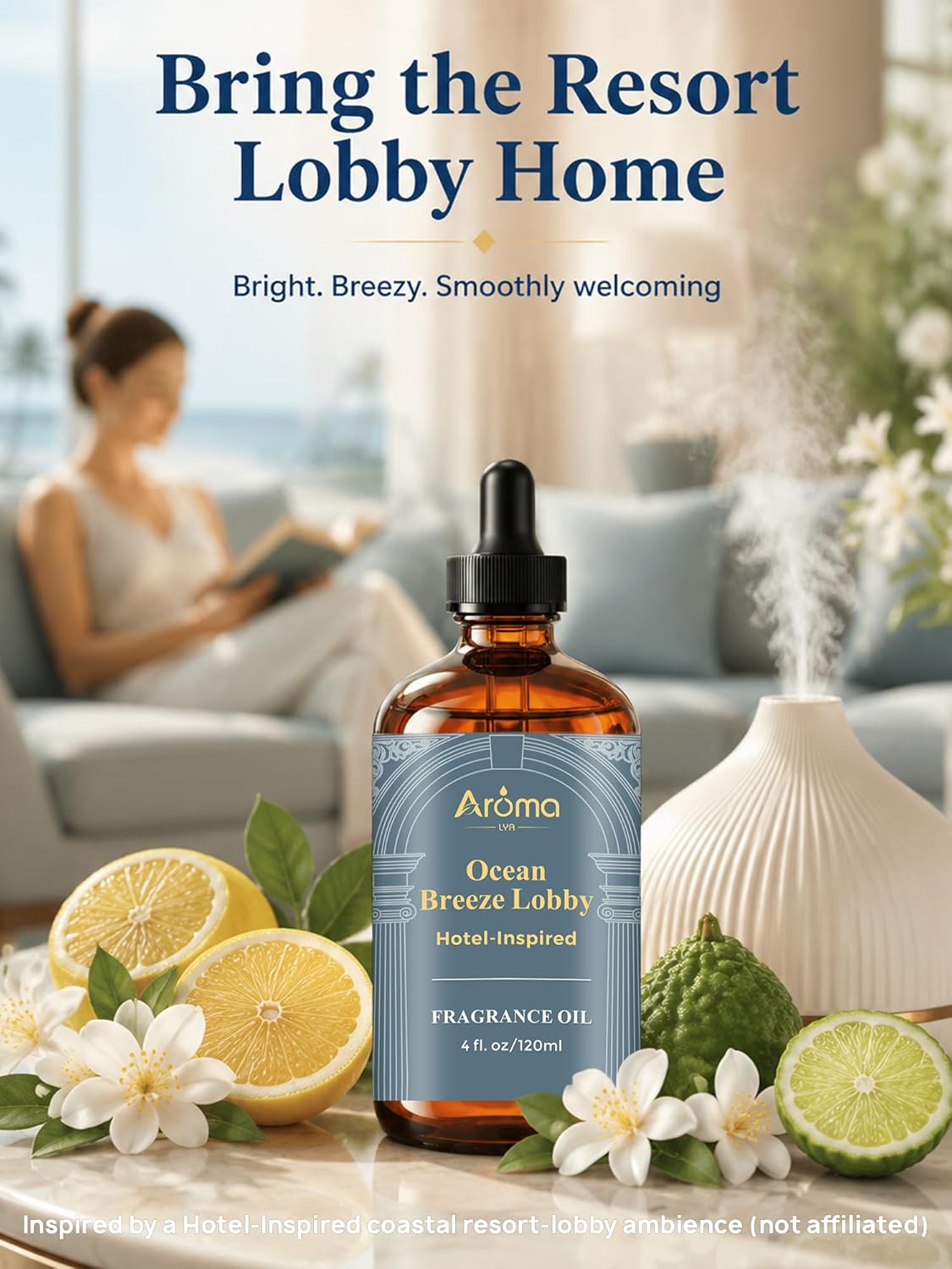 Ocean Breeze Lobby Fragrance Oil, Hotel-Inspired Coastal Resort Scent, Diffuser Oil for Home Diffusers and Crafting - Image 4