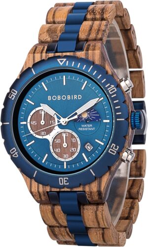 BOBO BIRD Mens Quartz Wooden Watche...