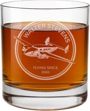 Personalized Aviator Plane Round Ro...