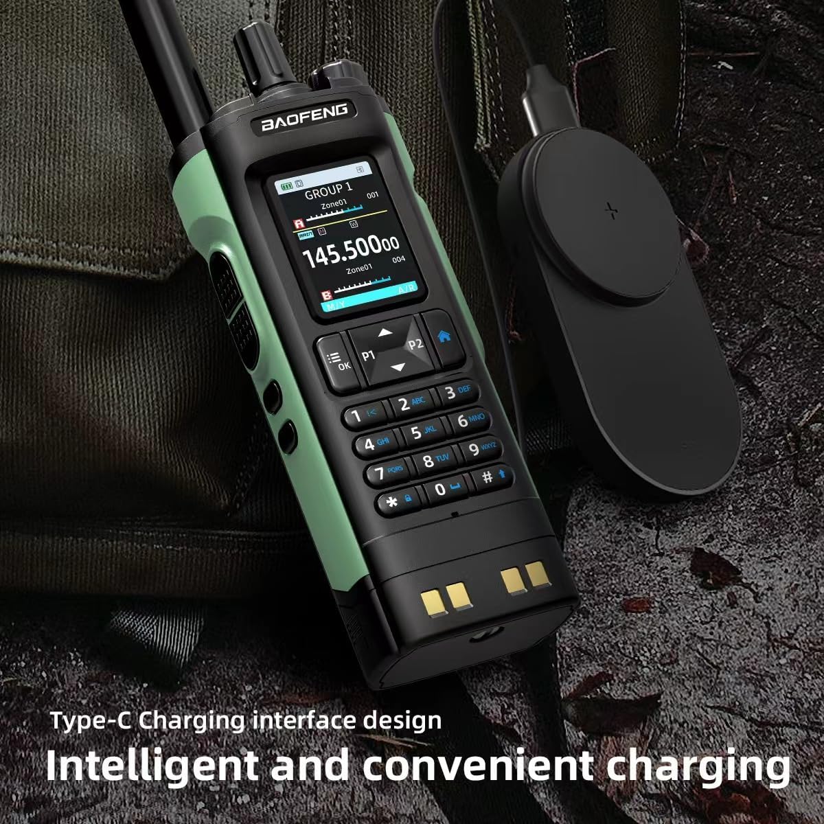 BAOFENG UV-32 Ham Radio 10W Long Range Handheld with GPS, Bluetooth App Programming, Waterproof Speaker Mic & 3 Antennas Kit, USB-C Rechargeable Dual Band Two Way Radio NOAA Weather Scan for Survival - Image 2