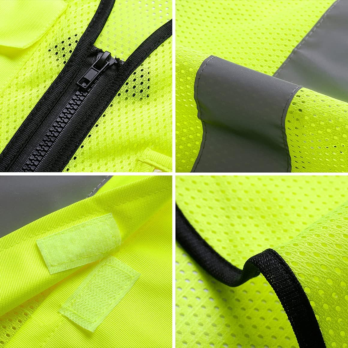 BeautyWill Custom Safety Vest logo Visibility Reflective Vest Class 2 Hi Vis Security Construction Work Vest - Image 3