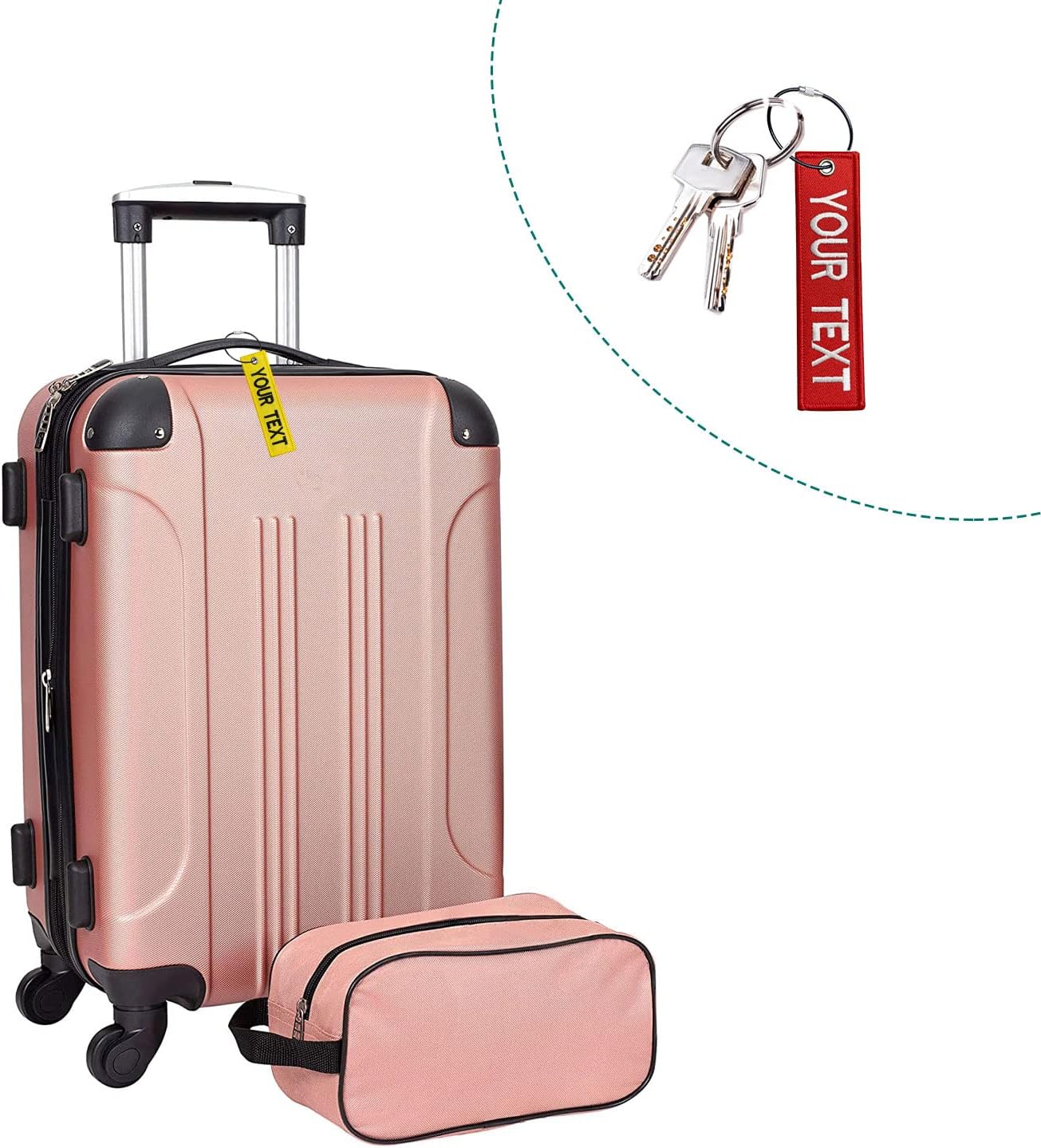 silkmilk Custom Personalized Luggage Tag Name ID Suitcase Labels with Stainless Steel Loop for Luggage,Crate,Belt,Key for Men Women Kids Girls Travel - Image 5