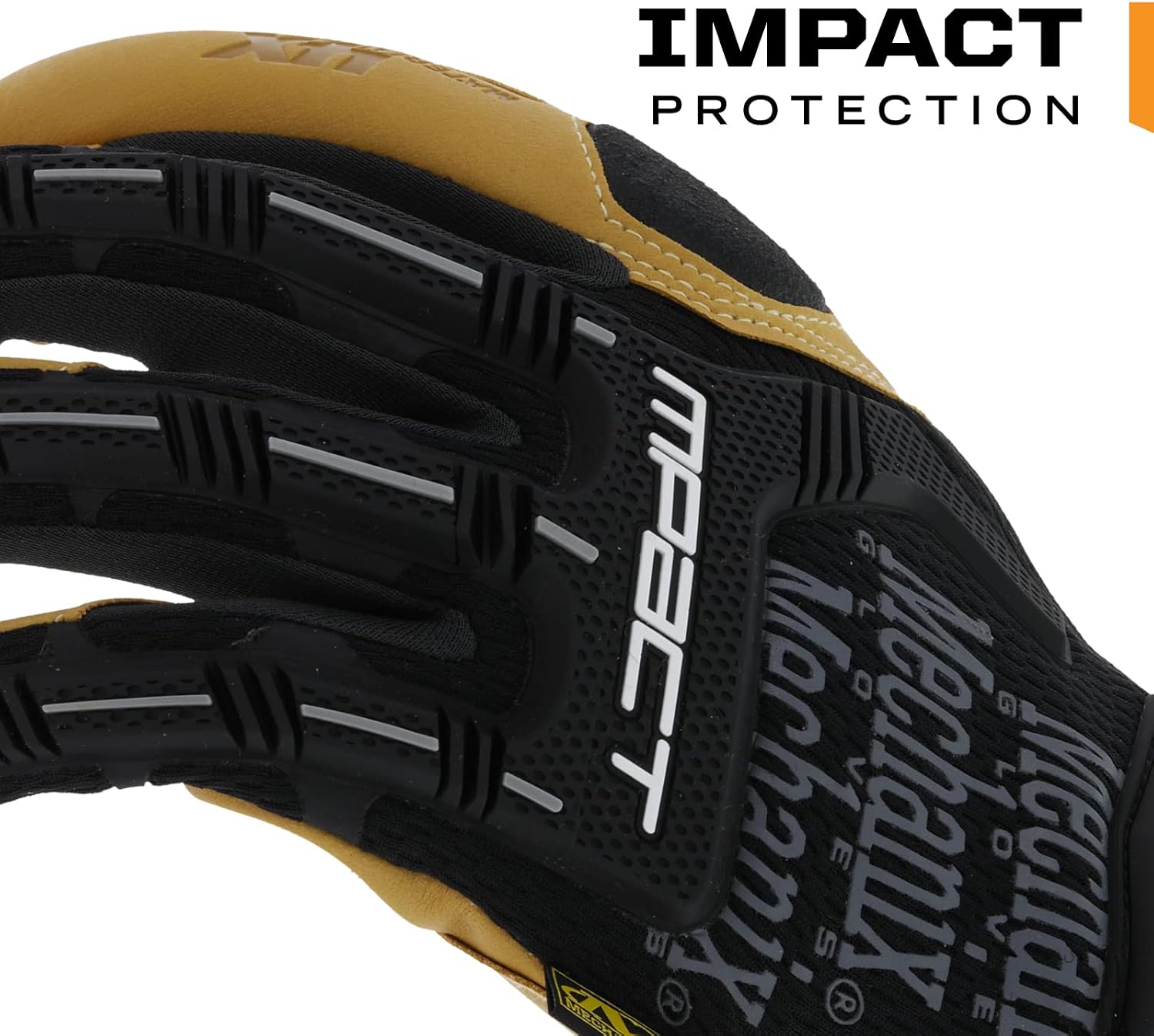 Mechanix Wear Material4x M-Pact Gloves - Abrasion-Resistant Gloves for Hand Safety - Machine Washable - Breathable - Secure Fit - Tear-Resistant - Durable - Brown/Black - Large - Image 3
