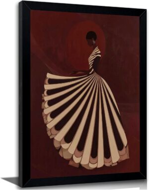 Black Framed Wall Art, black girl C...