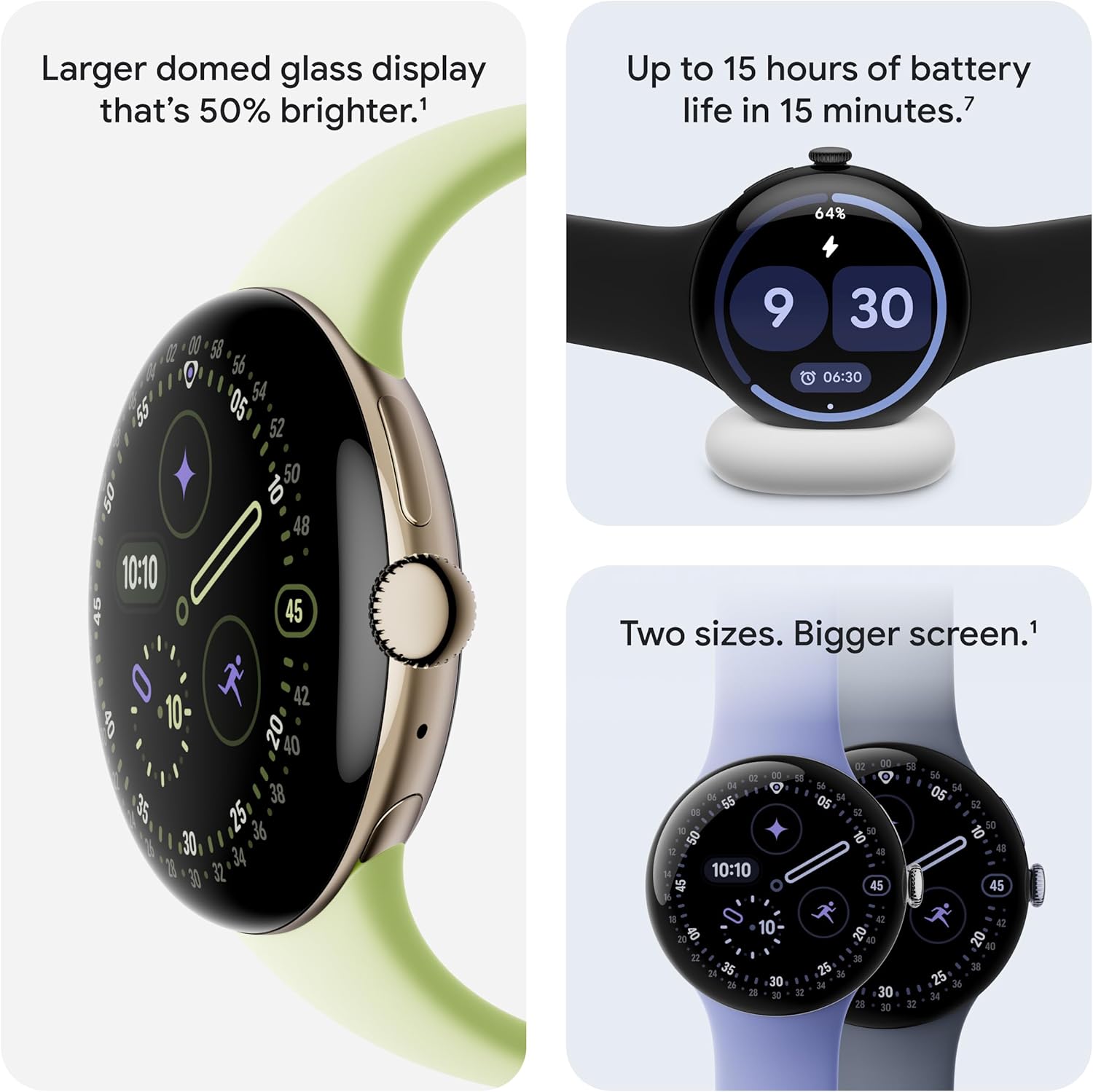 Google Pixel Watch 4 (45mm) - Android - 2 Years of Data - Heart Rate,Sleep & Fitness Tracking - 40-Hour Battery - Satin Moonstone Aluminum Case - Moonstone Active Band - LTE- Google Pixel Watch app - Image 3