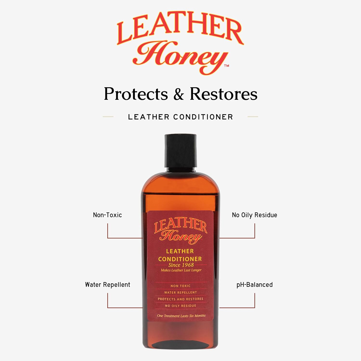 Leather Honey Leather Conditioner, Since 1968. For All Leather Items Including Auto, Furniture, Shoes, Purses and Tack. Non-Toxic and Made in the USA / 8 Fl Oz (Pack of 1) - Image 3