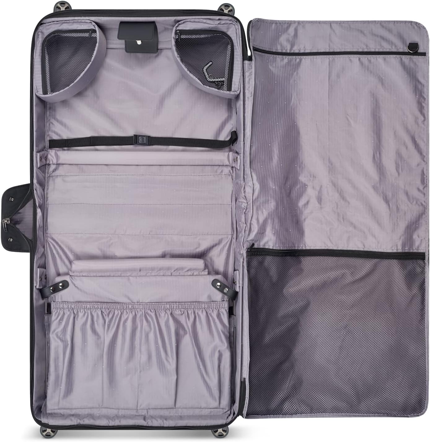 DELSEY PARIS Helium DLX - Rolling Garment Bag with Spinner Wheel - Lightweight Travel Garment Bag - SECURITECH Zip - Suit and Dresses Rolling Travel Bag - Checked Size, Black - Image 5
