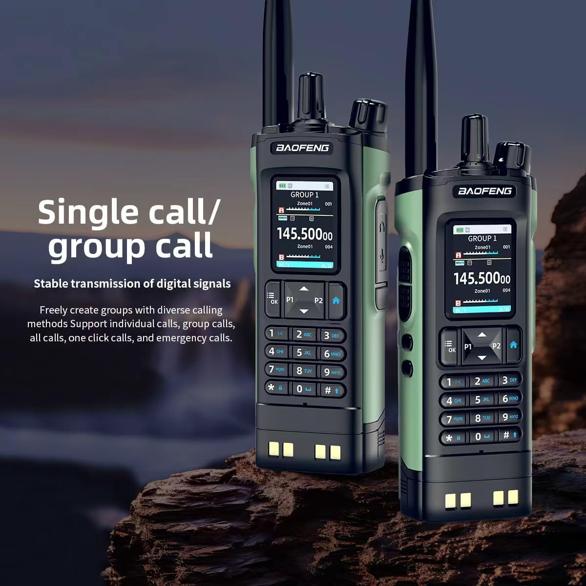 BAOFENG UV-32 Ham Radio 10W Long Range Handheld with GPS, Bluetooth App Programming, Waterproof Speaker Mic & 3 Antennas Kit, USB-C Rechargeable Dual Band Two Way Radio NOAA Weather Scan for Survival - Image 7