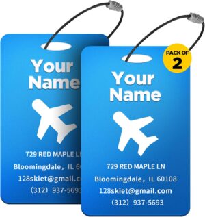 2 Packs Personalized Luggage Tags f...