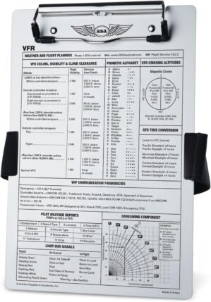 ASA KB-1-A Aluminum VFR Kneeboard w...