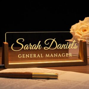 Desk Name Plate Personalized, Custo...