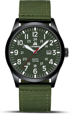 LN LENQIN Mens Watches Unisex Milit...