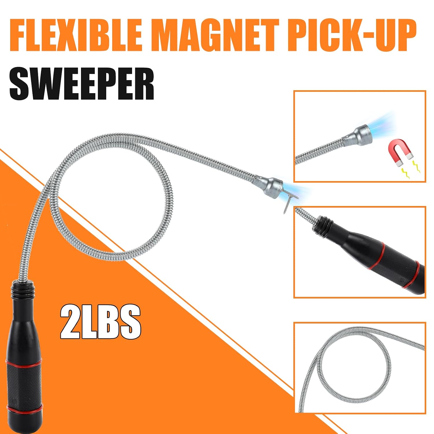4Pcs Telescoping Magnetic Pickup Tool with 40lb Pull Force, 30in Telescopic Strong Magnet Sticks, Non-Slip Long Extendable Magnet Pickup Tools, Magnetic Nail Picker Upper for Technicians Mechanics - Image 6