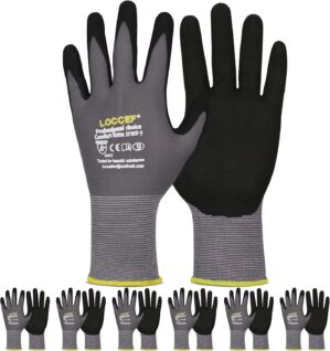 LOCCEF Work Gloves MicroFoam Nitril...