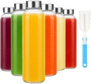 Sursip 18oz Glass Water Bottle Set ...