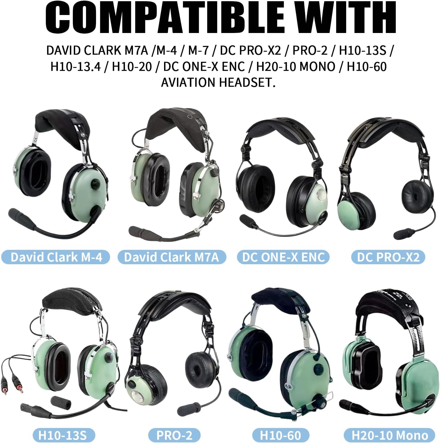 10Pack Aviation Muff Headphone Microphone Body Covers Wind Shields Boom Mic Windscreen Large Black Windshield Noise Sound Reduction High Density Foam for Peltor David Clark Tactical Headset h10-13.4 - Image 2