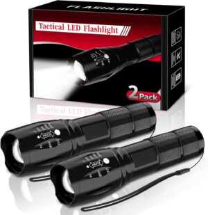 LED Flashlight 2 Pack, Small Flashl...