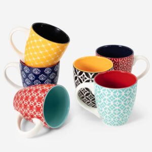 DOWAN Coffee Mugs Set of 6, 10 oz P...