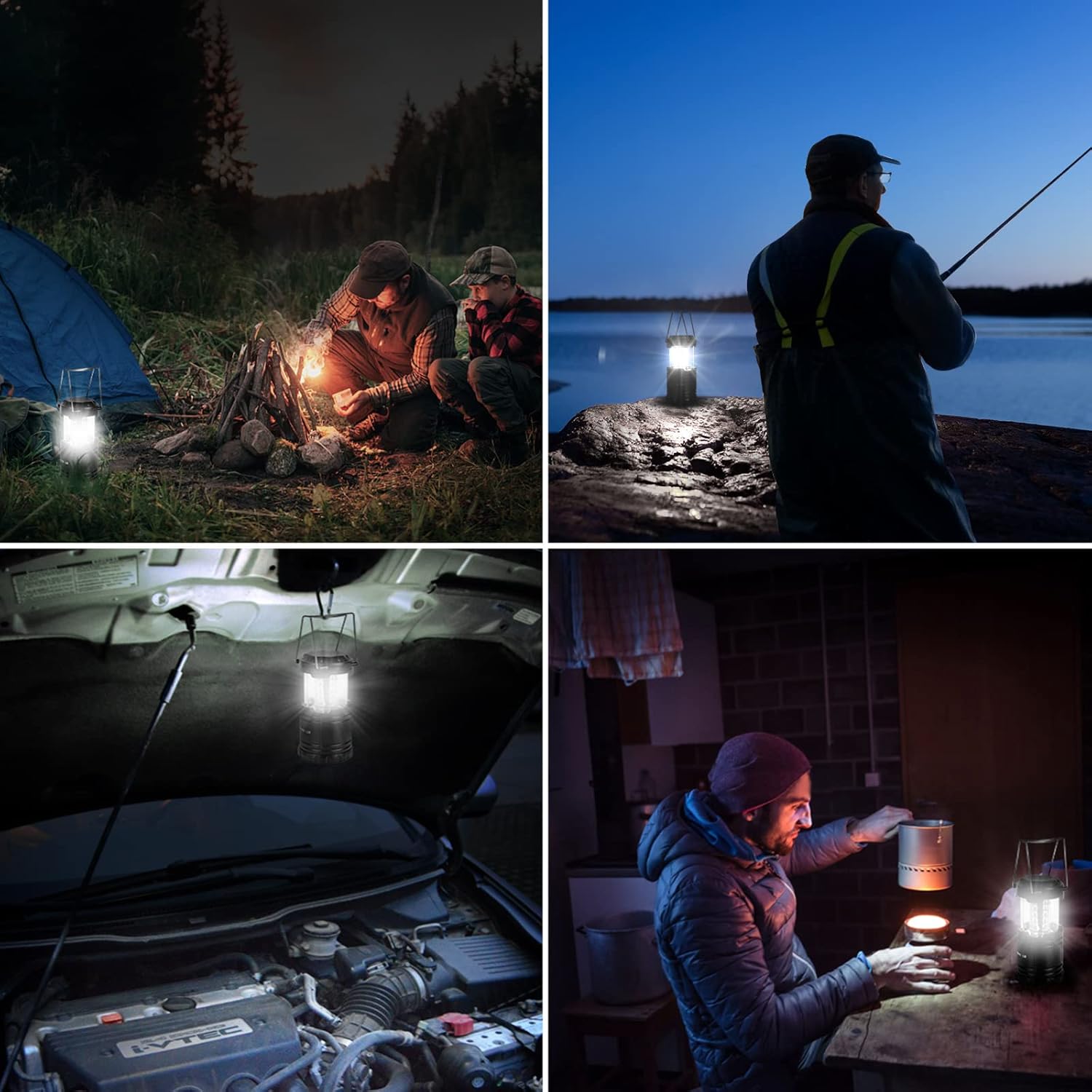 Lepro LED Camping Lanterns Battery Powered, Collapsible, IPX4 Water Resistant, Outdoor Portable Lights for Emergency, Hurricane, Storms and Outages - Image 6