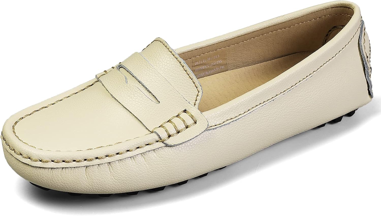 Artisure Women's Classic Comfort Leather Penny Loafers Casual Slip-Ons Lightweight Walking Flats Driving Mocs Boat Shoes - Image 4