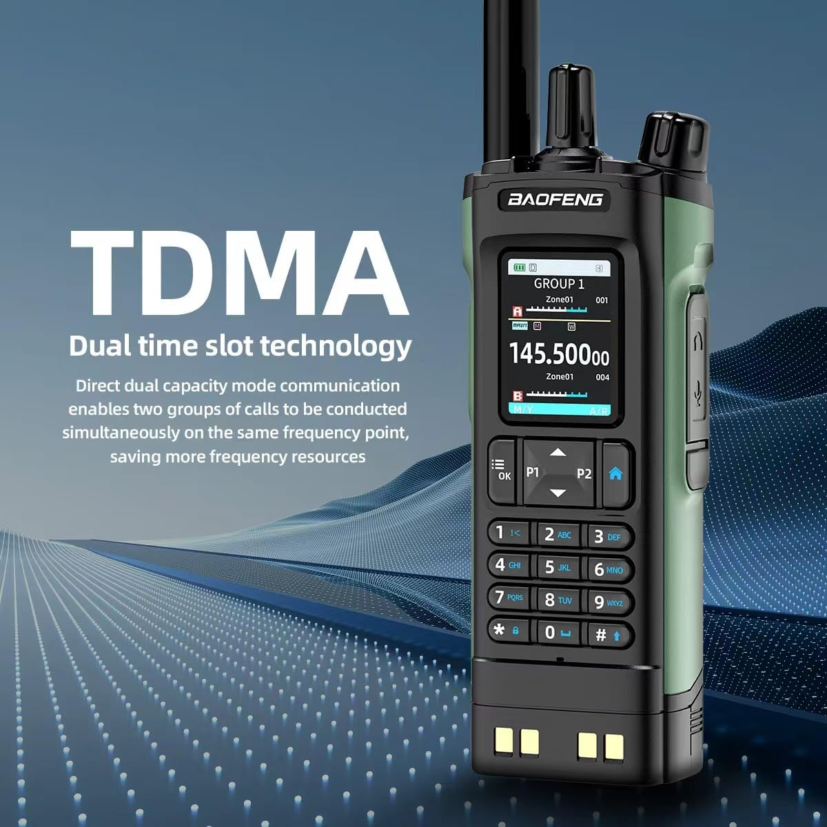BAOFENG UV-32 Ham Radio 10W Long Range Handheld with GPS, Bluetooth App Programming, Waterproof Speaker Mic & 3 Antennas Kit, USB-C Rechargeable Dual Band Two Way Radio NOAA Weather Scan for Survival - Image 4