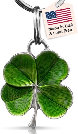 DANFORTH Pewter Four Leaf Clover Ke...