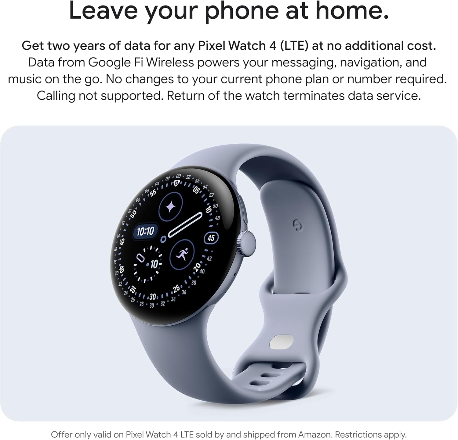Google Pixel Watch 4 (45mm) - Android - 2 Years of Data - Heart Rate,Sleep & Fitness Tracking - 40-Hour Battery - Satin Moonstone Aluminum Case - Moonstone Active Band - LTE- Google Pixel Watch app - Image 5