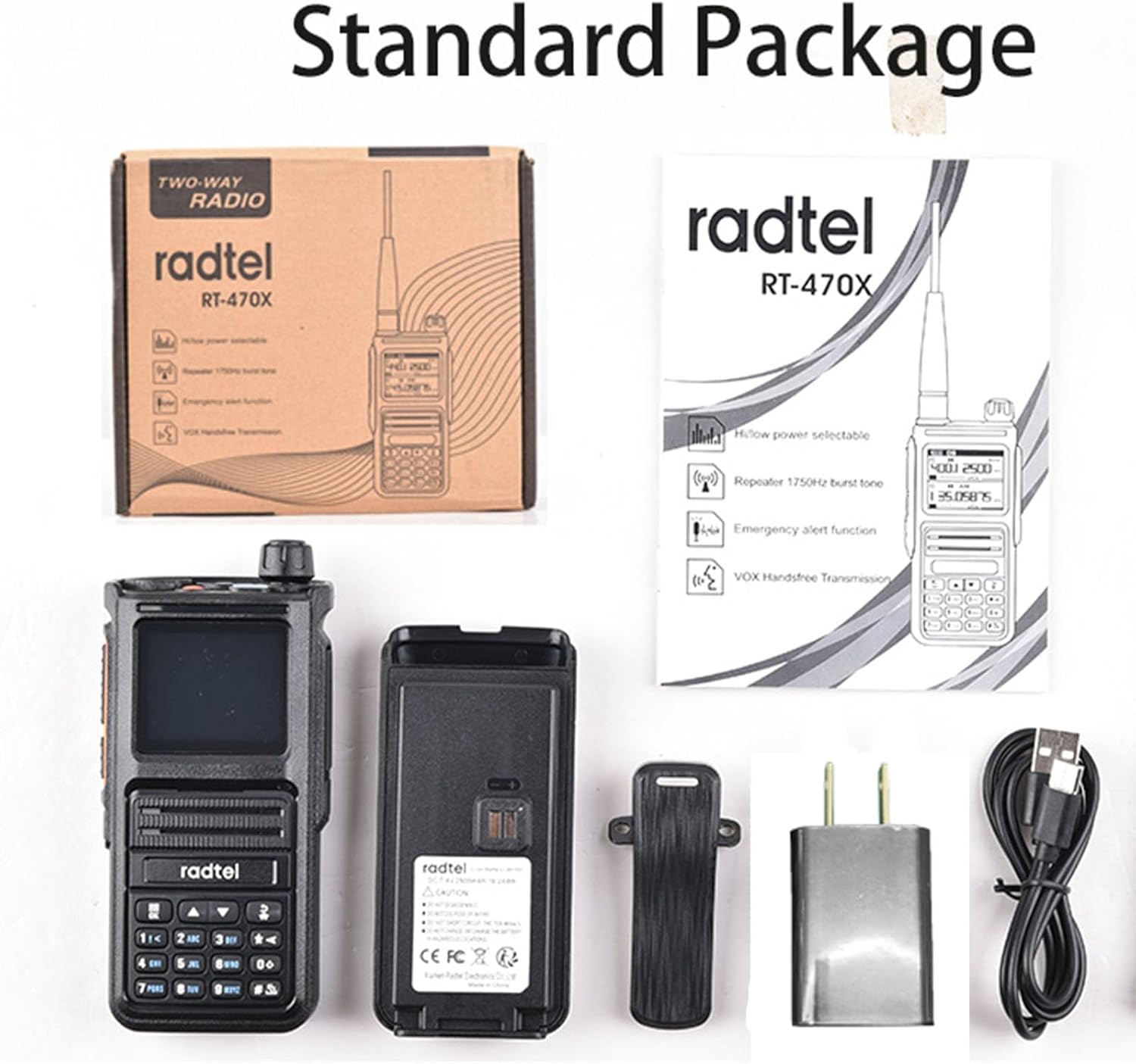 Radtel RT-470X Multi-Band Ham Radio 256CH Aviation Air Band Radio NOAA Marine Walkie Talkies Long Range Handheld Transceiver USB-C, Wireless Copy Frequency 2800mAh (Standard) - Image 7