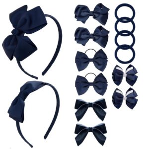 phnydreg Girl Navy Hair Bow Accesso...