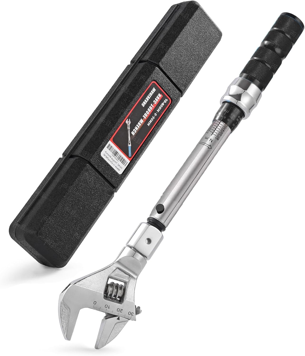 Adjustable Torque Wrench, 10 to 80 Nm 30mm Open End Torque Wrench with Click and Changeable Head for Hvac Mini Split and Refrigeration System