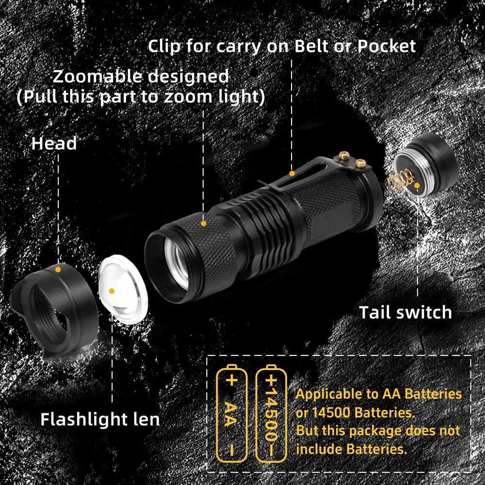 3 Pack Red LED Flashlight Single Mode Red Light Flashlight One Mode Zoomable Night Light Torch for Astronomy Aviation and Night Observation - Image 7