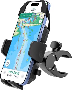 Boat Phone Clamp Mount, [Strap Doub...