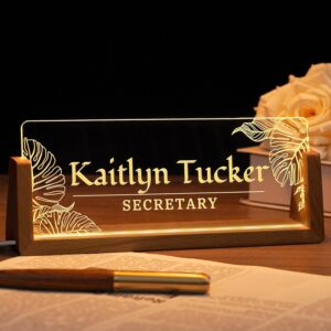 Desk Name Plate Personalized, Custo...