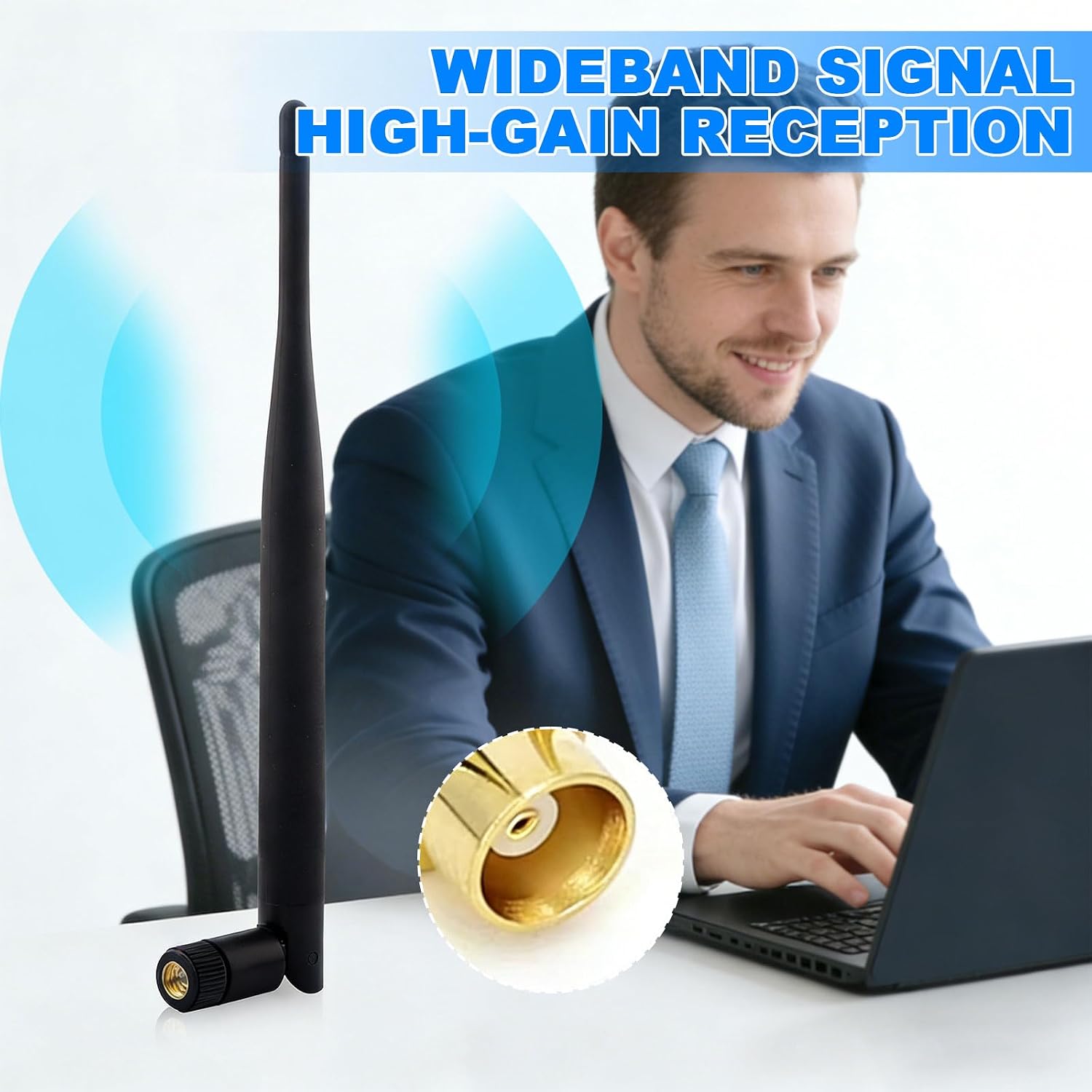 ADS-B Antenna 978MHz-1090MHz 6dBi Gain Wideband SMA Male for Software Defined Radios RTL-SDR FlightAware SDR Antenna for Aircraft Tracking Scanner Receiver (2 Pack),Kaunosta - Image 6