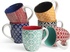 DOWAN Coffee Mugs Set of 6, 16 oz L...