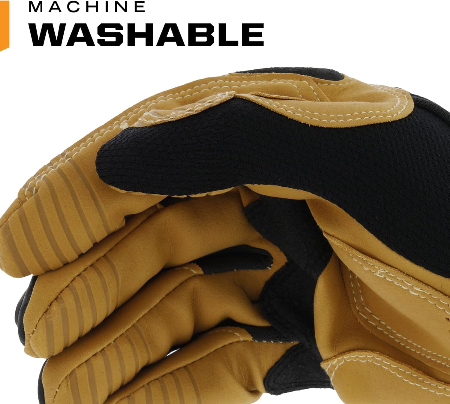 Mechanix Wear Material4x M-Pact Gloves - Abrasion-Resistant Gloves for Hand Safety - Machine Washable - Breathable - Secure Fit - Tear-Resistant - Durable - Brown/Black - Large - Image 7
