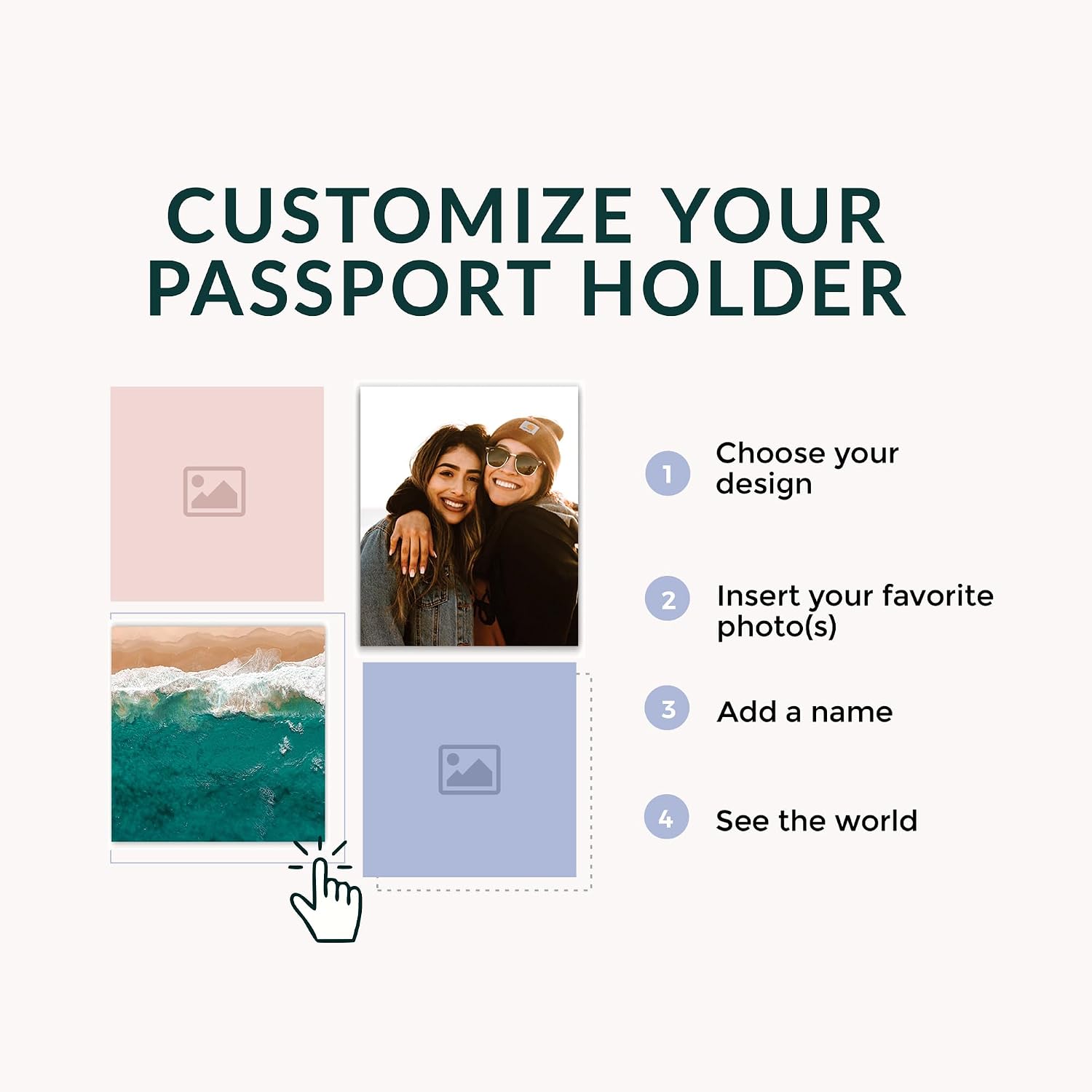 Personalized Passport Holder Travel Wallet PU Leather Vaccine Case Protector Cover Credit Card Slots RFID Blocking Customized for Women and Men Cute - Image 6
