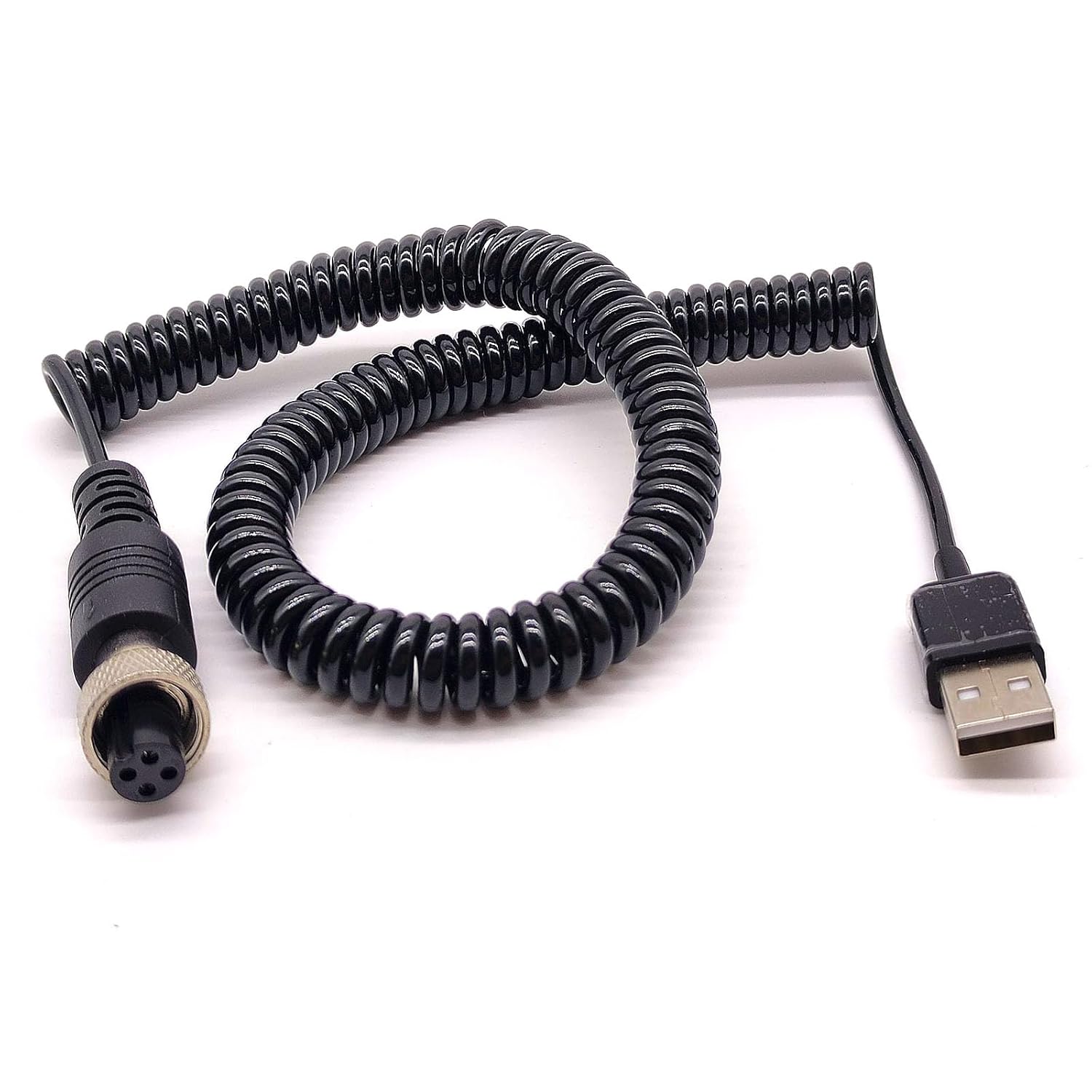 GX12 Female 4 Pin Aviation Plug to USB2.0 Type-A Male Cable 3 Meter