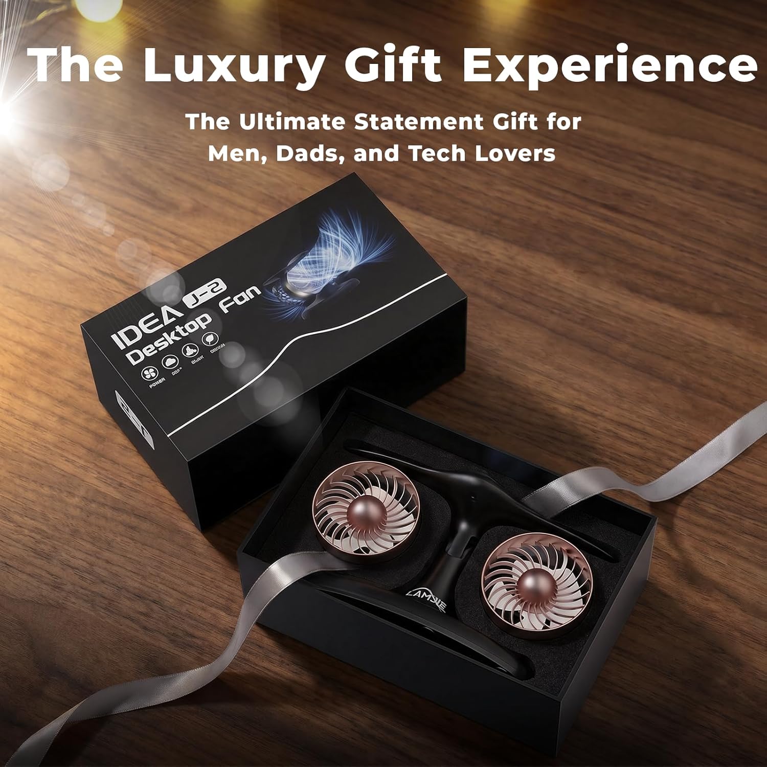 Jet Engine Desk Fan -18-Hour Runtime Battery Operated Fan Turbo fan, USB-C Rechargeable Table Fan, High-End Aviation Turbine Office Decor, Luxury Gift Box for Men, Dad, Pilots, Tech Lovers - Image 3
