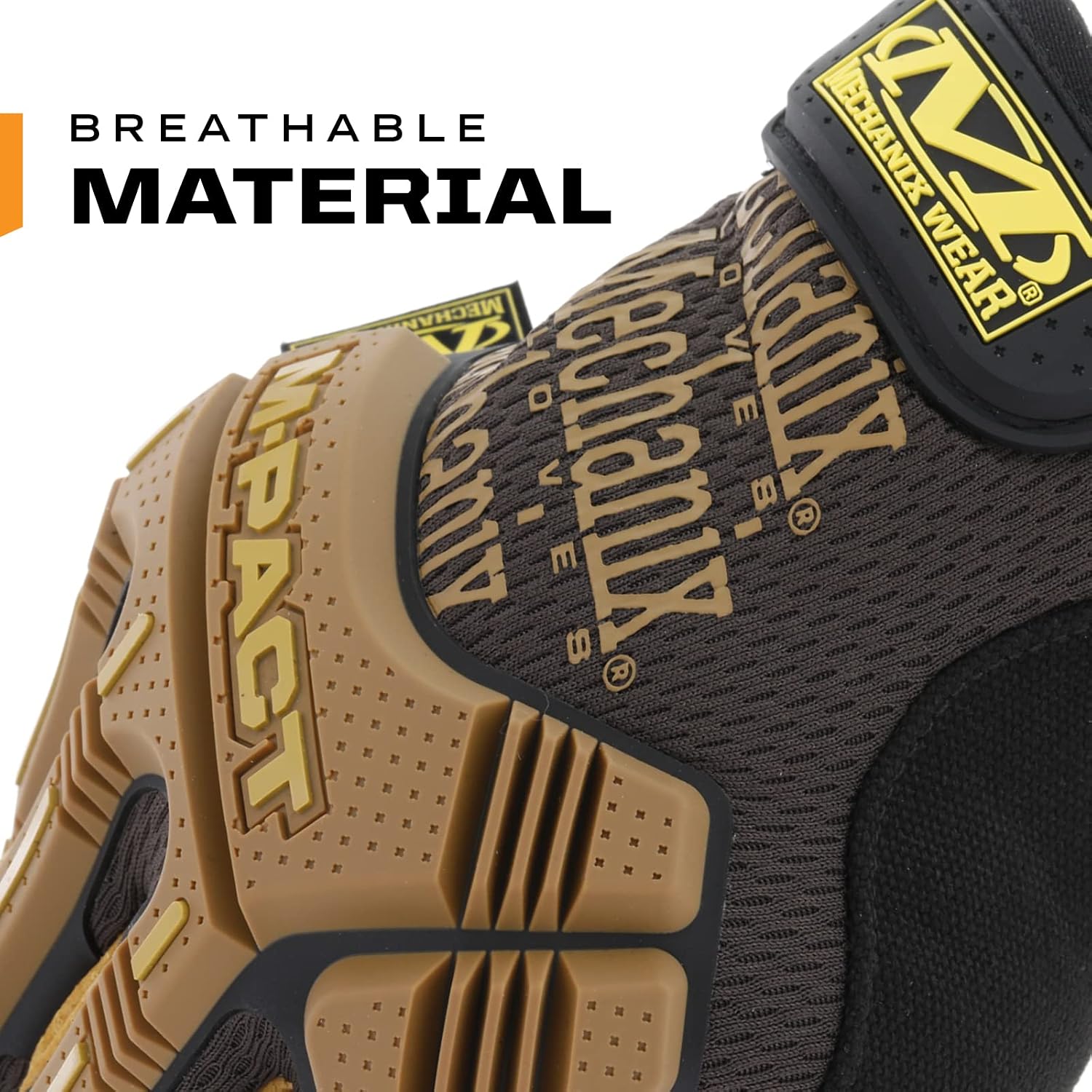 Mechanix Wear M-Pact Leather Gloves - Leather Impact-Resistant Work Gloves for Hand Support - Breathable Design - Shock Absorbing - Machine Washable - Brown/Black - X-Large - Image 5