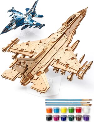 BOOZUU 3D Wooden Fighter Jet Puzzle...