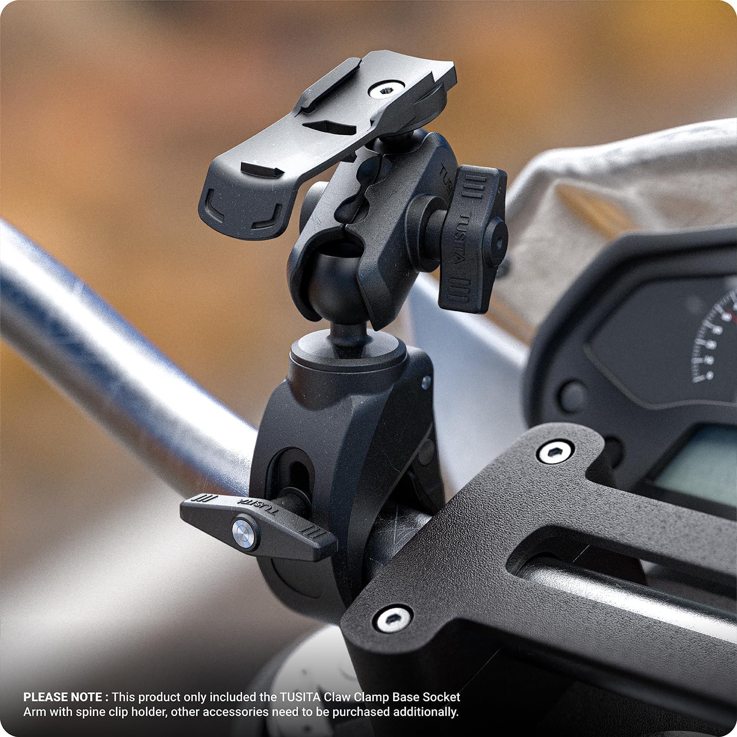 TUSITA Motorcycle ATV/UTV Mount Compatible with Garmin Handheld GPS - Claw Clamp Base - Image 4