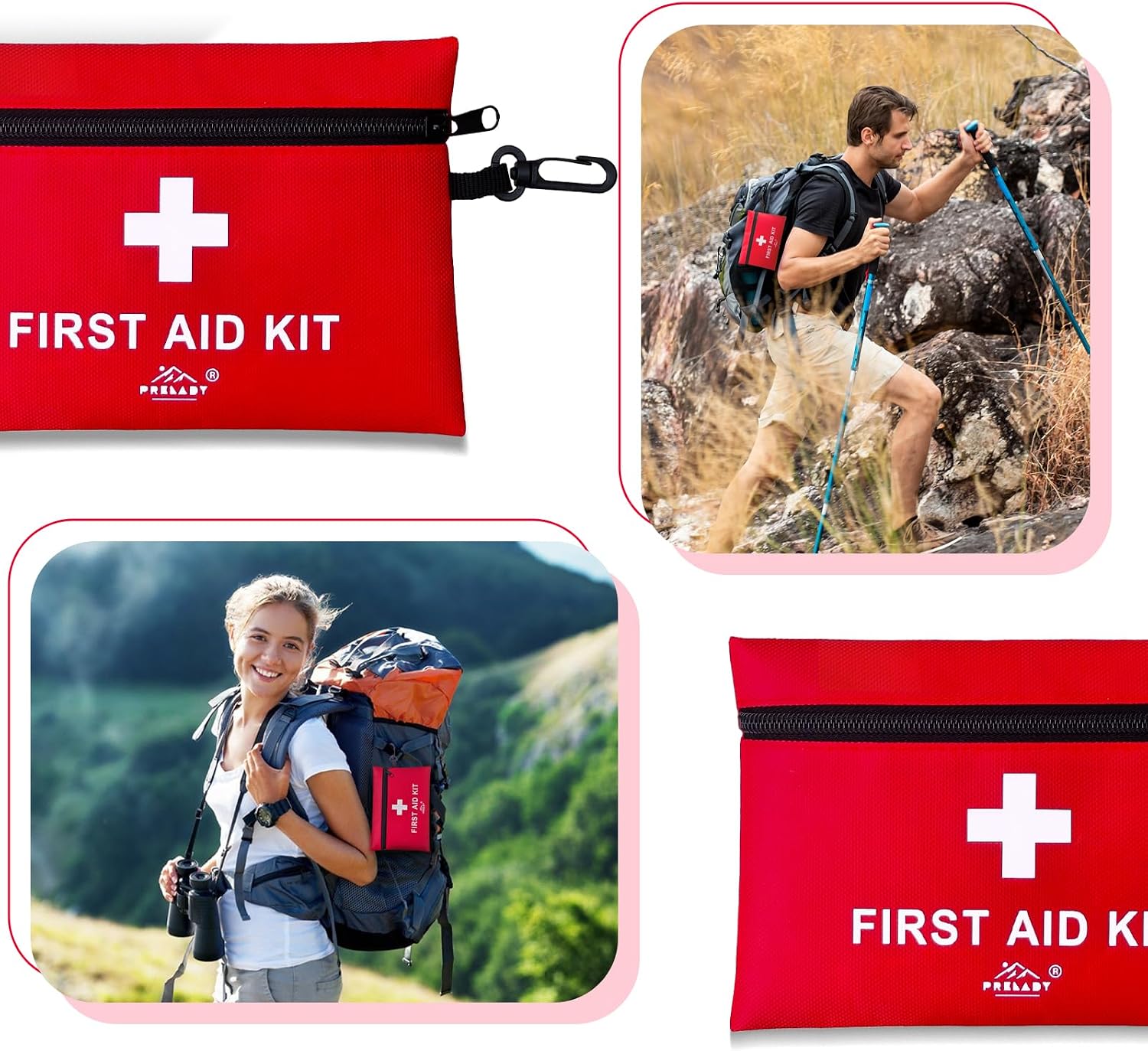 152 Piece Small First Aid Kit, Travel Size First Aid Kit TSA Approved, Mini Forst aid kit for Home, Car, Travel, Camping, Truck, Sports, Office, Hiking Med Kit for Backpack - Image 6