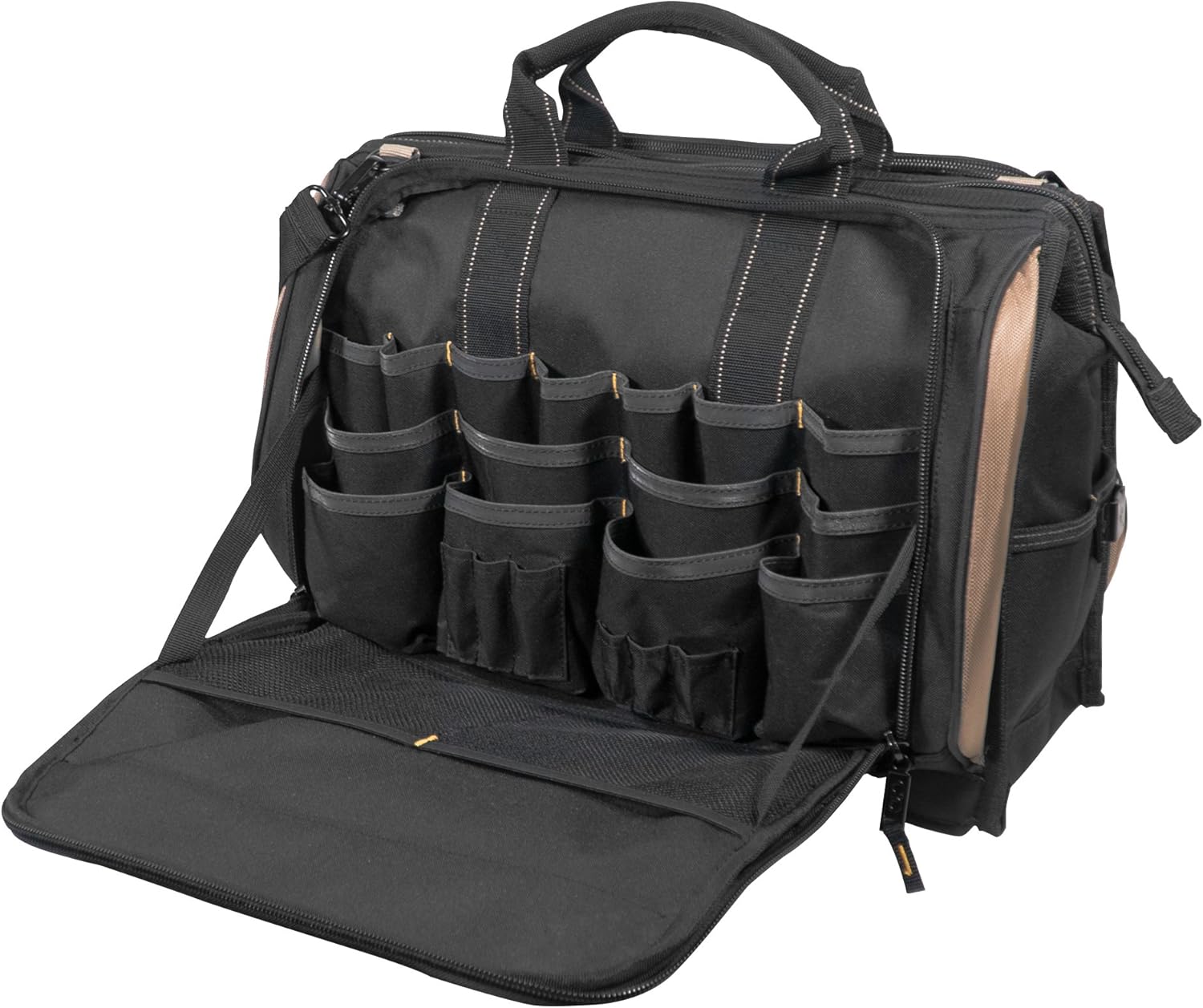 Custom Leathercraft1539 Multi-Compartment 50 Pocket Tool Bag - Image 3