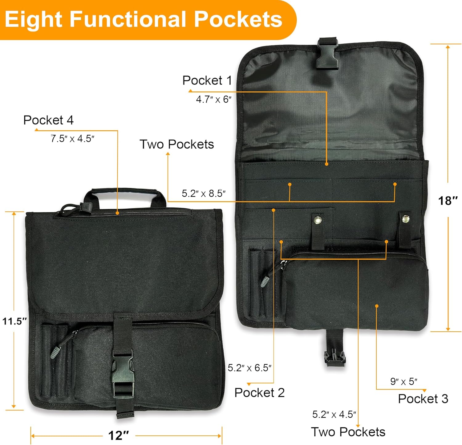 Airplane Seat Storage Pocket, International Travel Essentials,Airplane Pocket Organizer, Airplane Travel Accessories,Removable Toiletry Bag Designed - Image 2