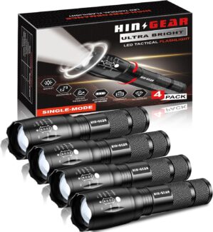 1 Mode Flashlights 4 Pack, Bright Z...